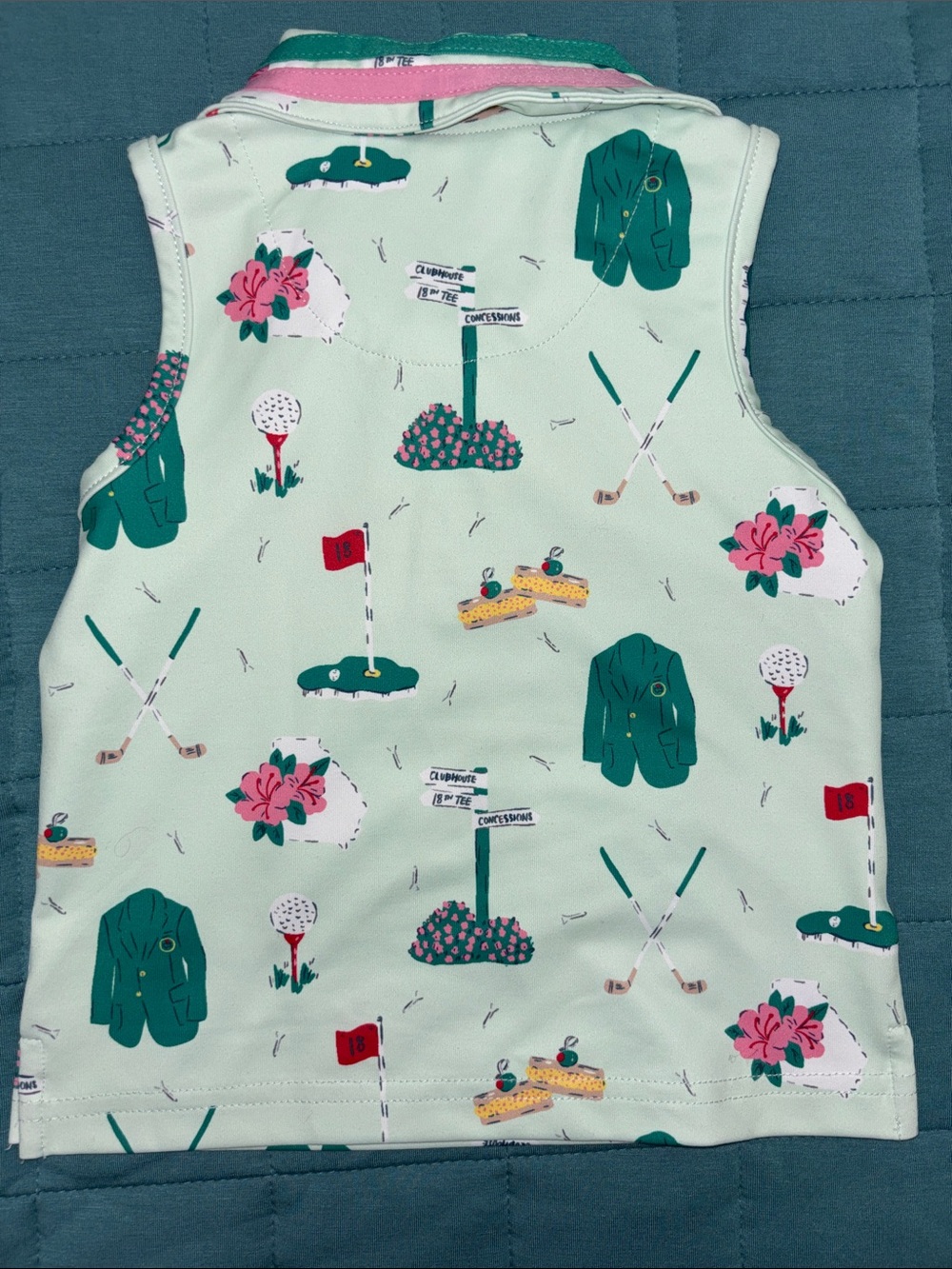 SweetHoney Mint The Masters Golf-Print Polo Skort Set 3T - Picture 6 of 6
